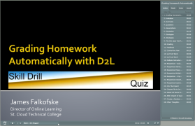 Grading Homework Automatically with D2L (swf)