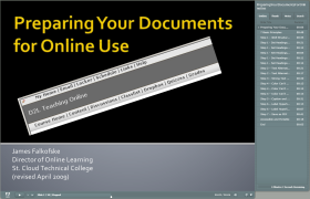 Preparing Your Documents for Online Use (swf)