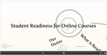 Prezi Student Readiness for Online Courses