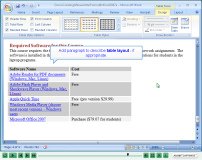 MS Word - Table Layouts and Formats (swf)